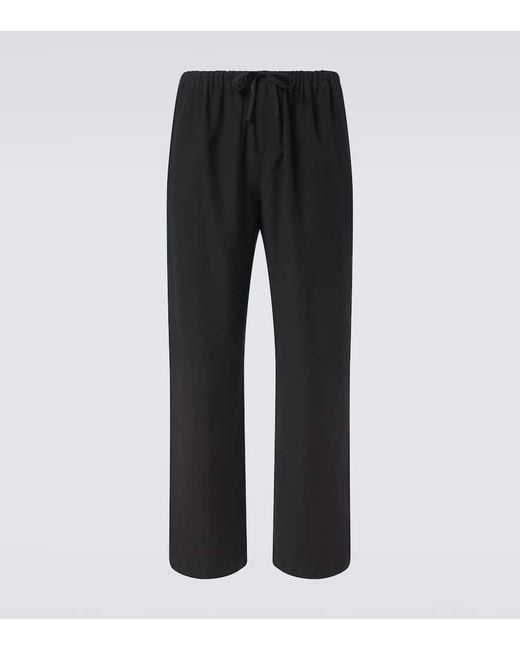 Pantalon Ample Xon En Coton Et Soie The Row pour homme en coloris Black