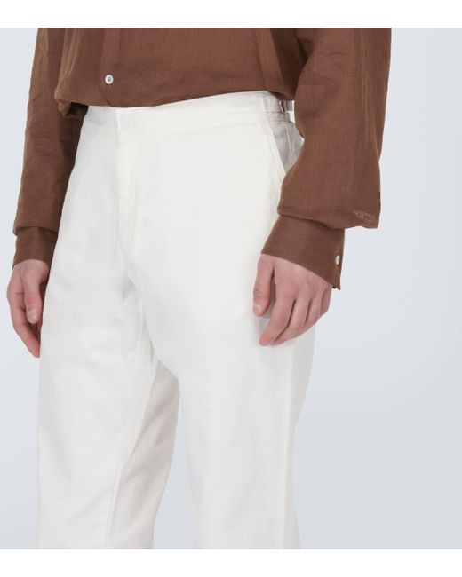 Pantalon droit Fallon en coton melange Orlebar Brown pour homme en coloris White