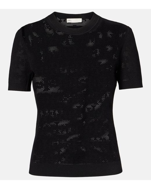 Tory Burch Black T Monogram Jacquard T-Shirt