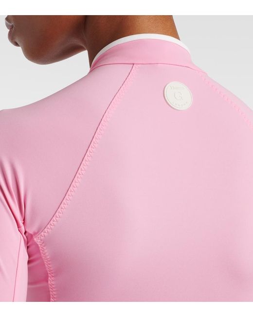 Hunza G Pink Tyra Rashguard Swimsuit