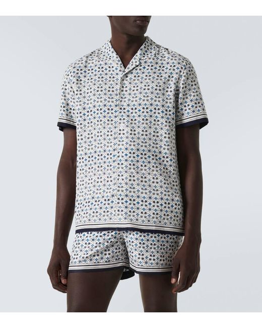 Camisa bowling Hibbert floral Orlebar Brown de hombre de color White