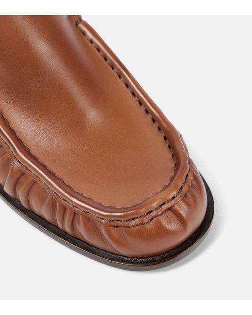Dries Van Noten Brown Leather Loafers