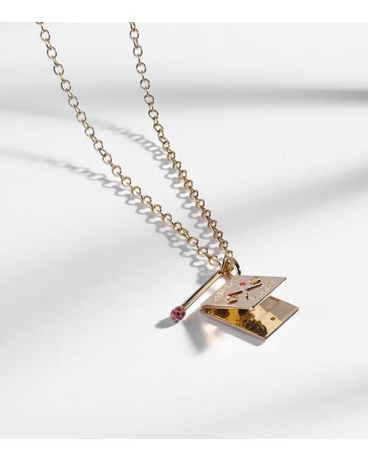 Sydney Evan White Perfect Match 14Kt Necklace With Diamonds And Rubies