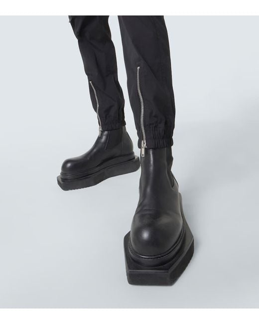Pantalones Cargo Bauhaus En Mezcla De Algodon Rick Owens de hombre de color Black