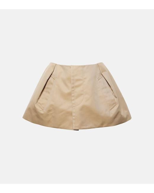 Sacai Natural Cotton-blend Gabardine Shorts