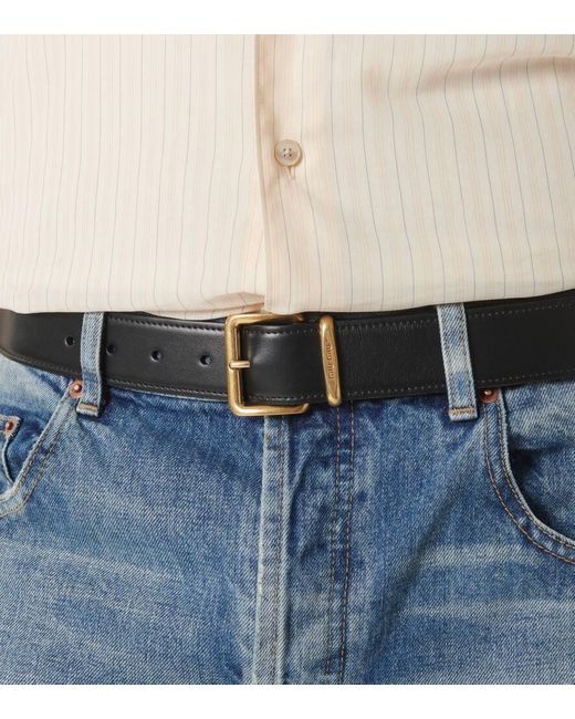 Miu Miu Black Leather Belt for men