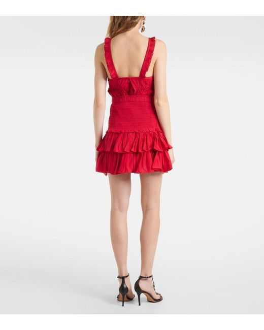 Isabel Marant Naomi Cotton-Blend Tiered Miniskirt