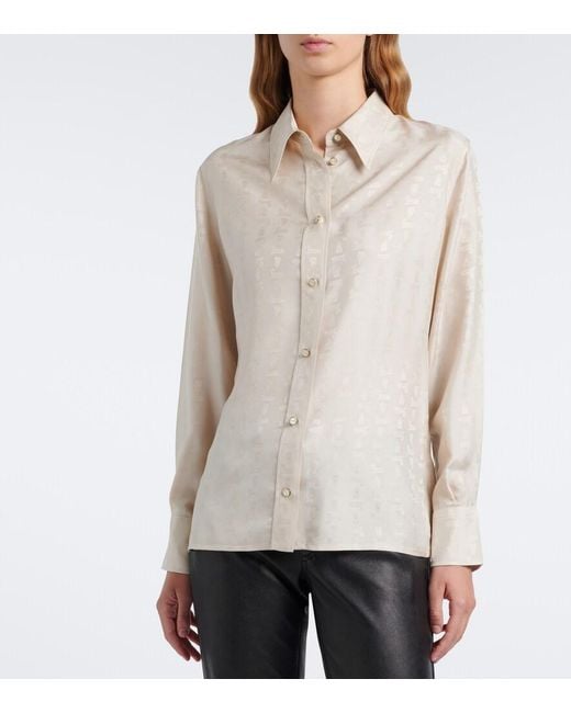 Gucci Natural Silk Jacquard Shirt