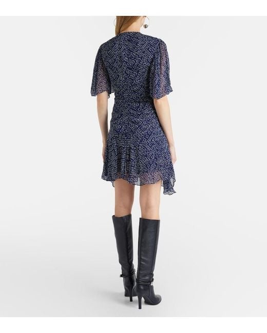 Isabel Marant Blue Vivienne Printed Muslin Minidress
