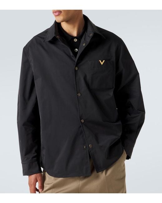 Valentino Black Vgold Technical Overshirt for men