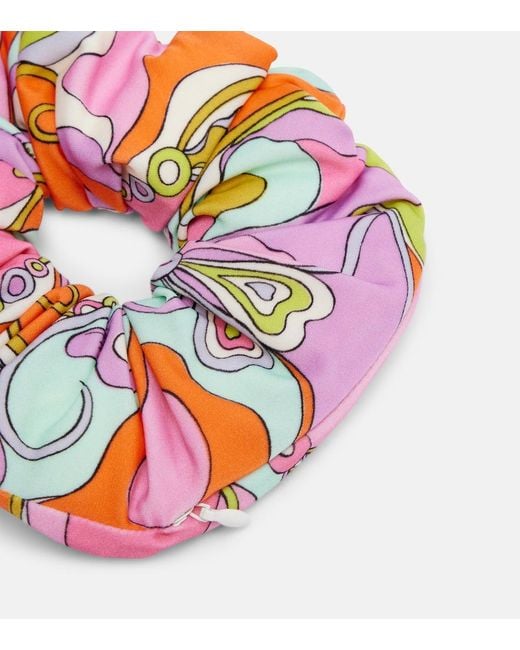 Emilio Pucci Pink Orchidee Scrunchie