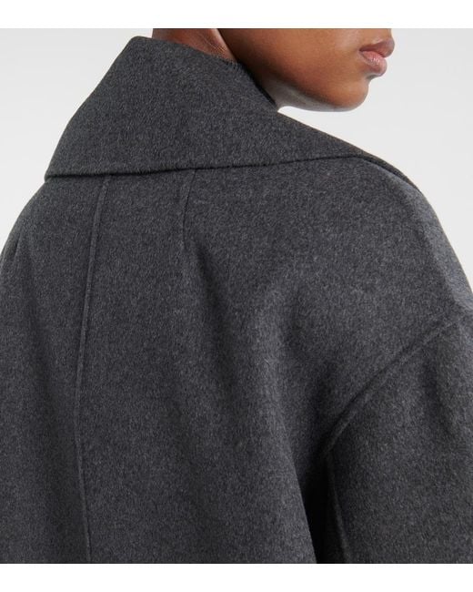 Max Mara Black Mantel Aus Schurwolle