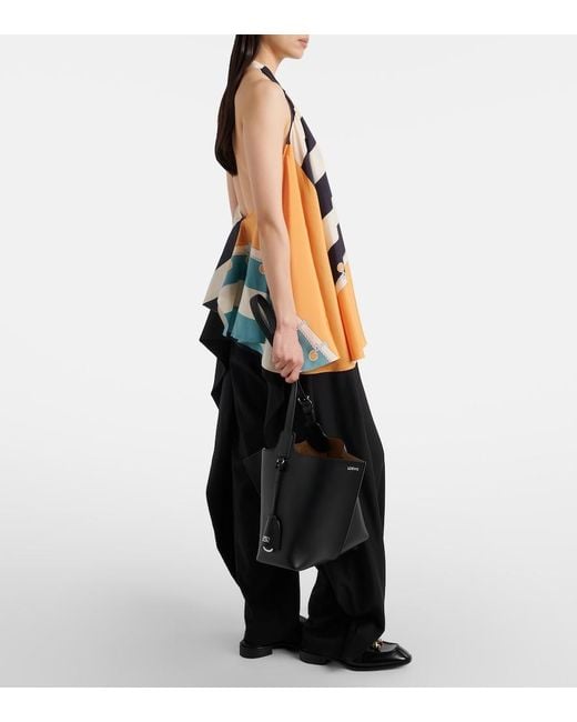Loewe Black Bilbao Medium Leather Tote Bag