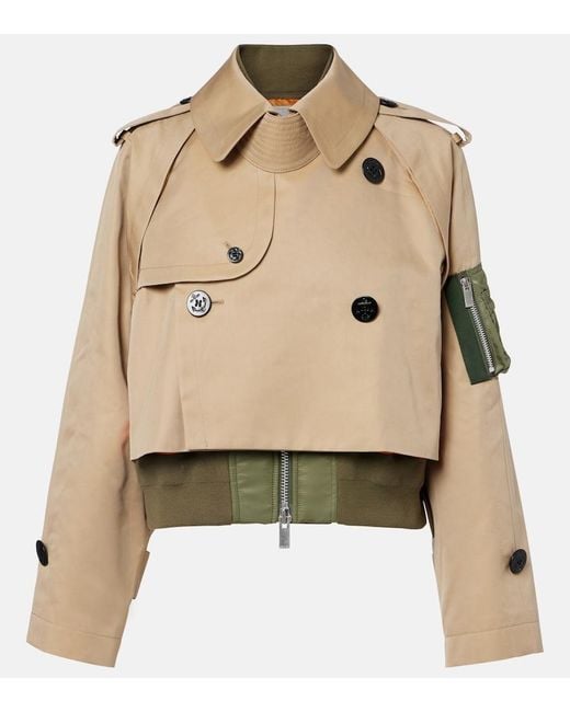 Sacai Natural Padded Cotton-Blend Bomber Jacket