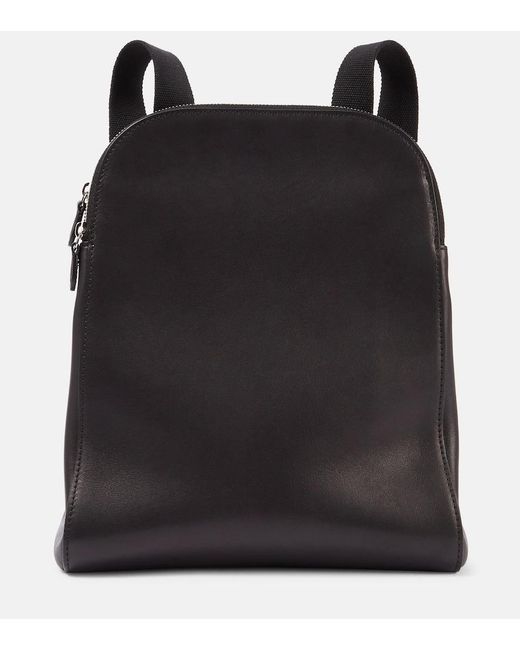 The Row Black Leather Backpack