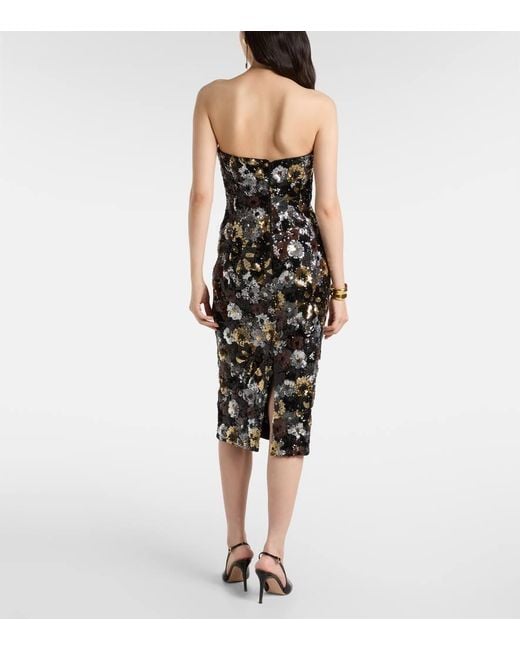 Max Mara Black Vacillo Sequined Midi Dress