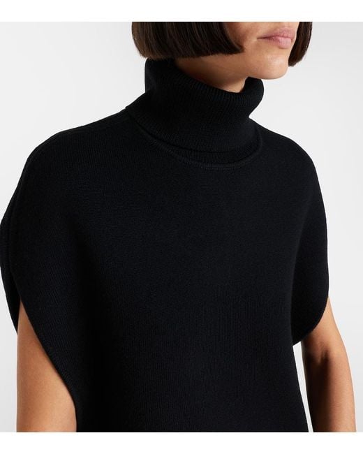 Totême  Black Top Aus Einem Wollgemisch