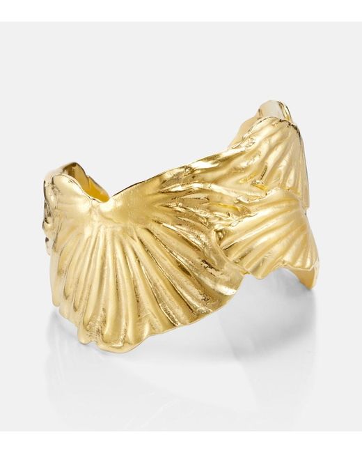YSSO Metallic Birth Of Venus 24Kt-Plated Cuff Bracelet