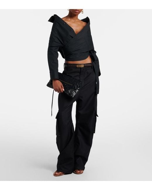 Balenciaga Black Le City Leather Clutch