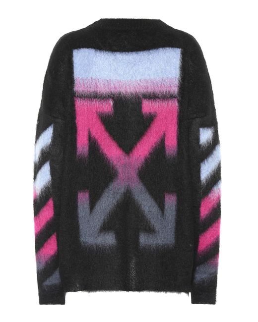 Off White c o Virgil Abloh Mohair And Wool blend Sweater in Black