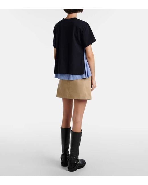 T-Shirt En Coton Sacai en coloris Black