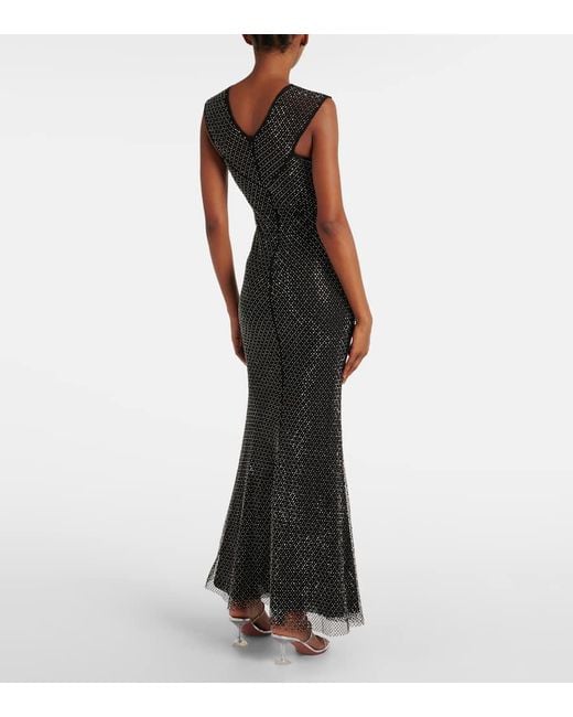 Robe Midi A Ornements Self-Portrait en coloris Black