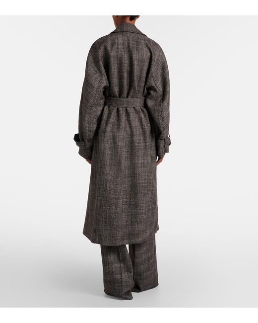 Joseph Black Laurin Double-Breasted Virgin Wool Coat