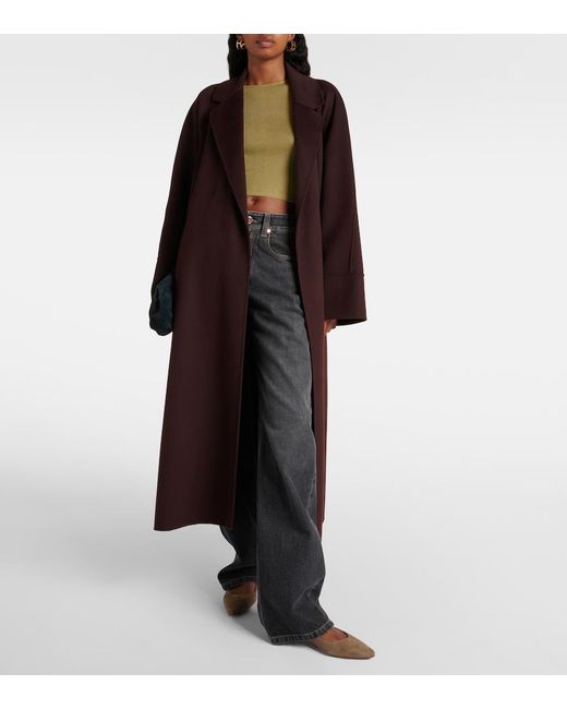 Manolo Blahnik Brown Lanza Bb Suede Ballet Flats