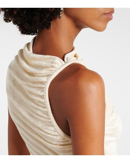Rick Owens White Svita Draped Gown