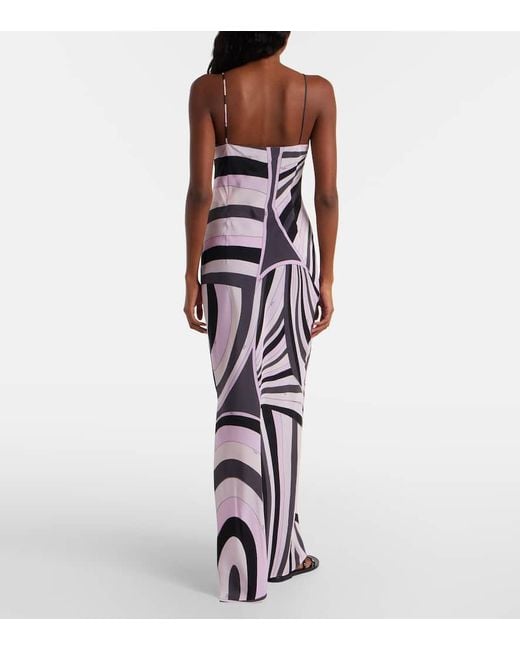 Abito Lungo Iride di Emilio Pucci in White