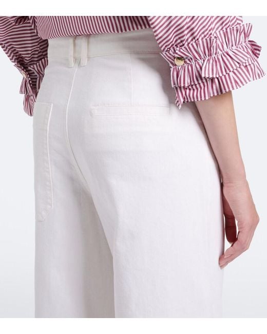 Max Mara White Wide-Leg Jeans