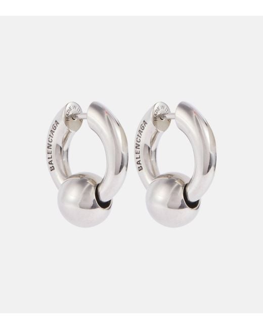 Balenciaga Metallic Sharp Ball Earrings