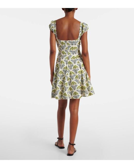 Agua Bendita Green Mati Moriche Cotton Poplin Minidress