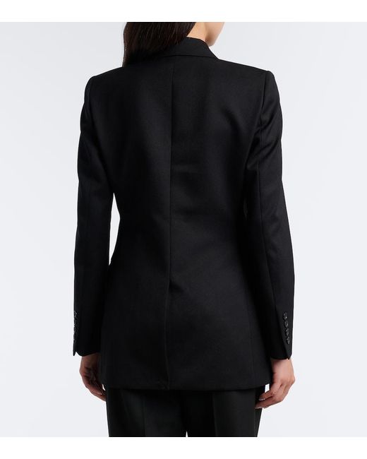 Nili Lotan Black Noah Double-Breasted Virgin Wool Blazer