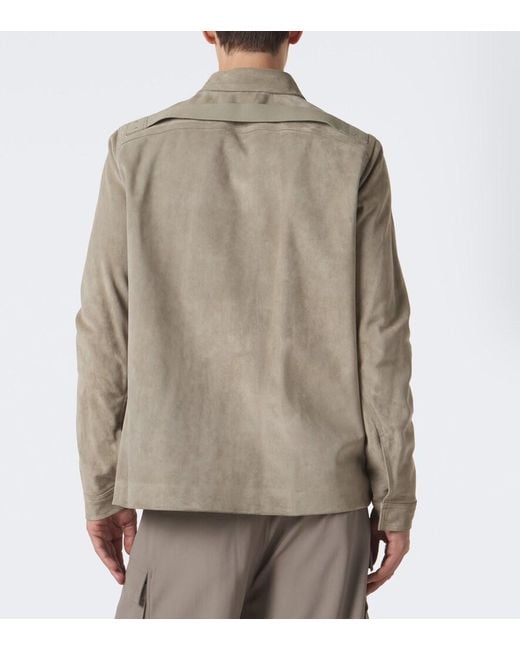 Rick Owens Natural Brad Suede Jacket for men