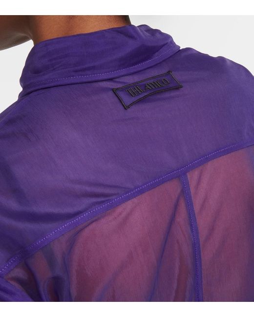 The Attico Purple Knitted Shirt