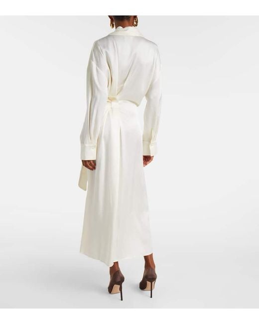 Victoria Beckham White Wickelkleid