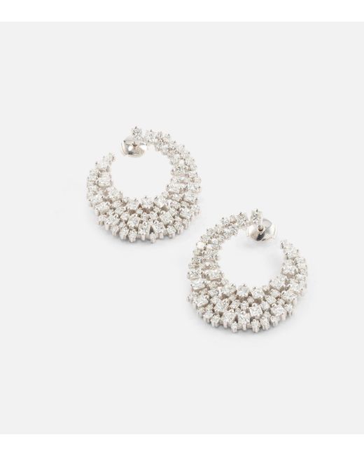 Boucles d'oreilles en or blanc 18 ct et diamants Suzanne Kalan en coloris White