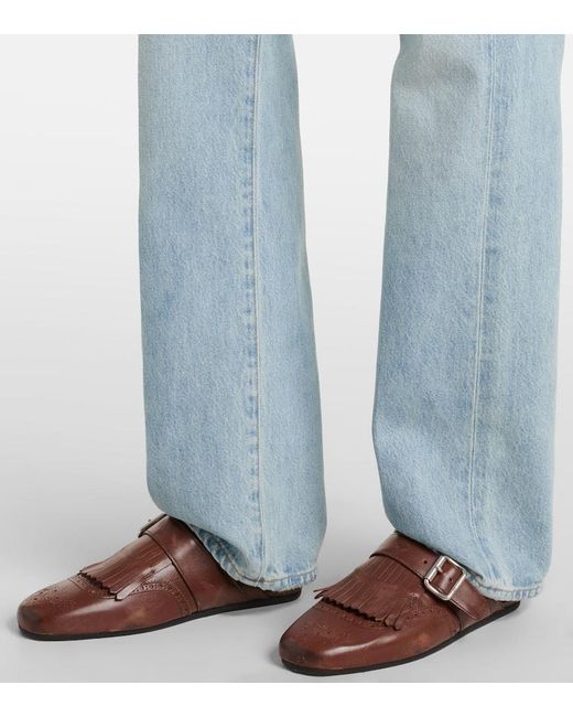 Citizens of Humanity Blue Baretta High-Rise Straight Jeans