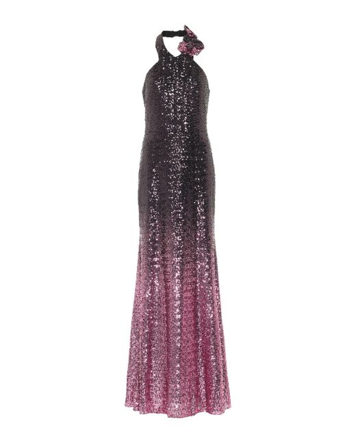 marchesa notte ombre halter gown
