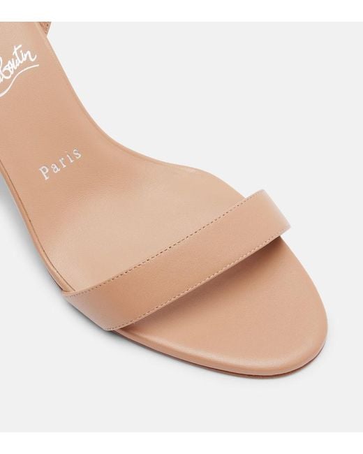 Christian Louboutin Natural Sandalen Miss Z 80 Aus Leder