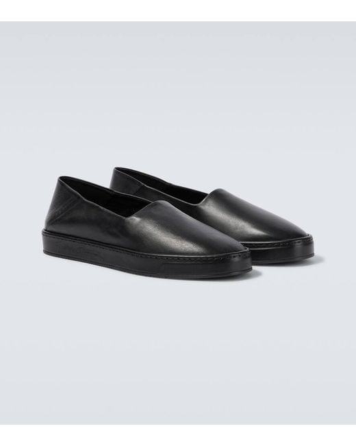 Giorgio Armani Slip-Ons Aus Leder in Black für Herren
