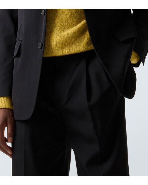 Auralee Blue Wool Gabardine Suit Pants for men