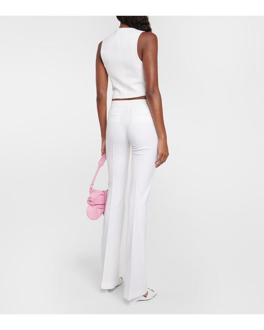 Blumarine White Mid-Rise Slim Pants