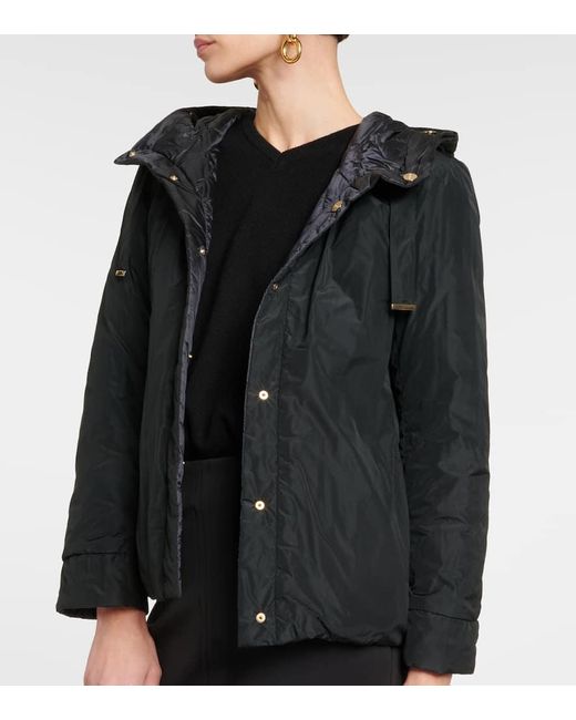 Max Mara Black The Cube Risoft Quilted Down Jacket
