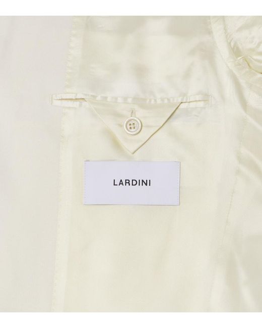 Lardini White Wool Tuxedo Jacket for men