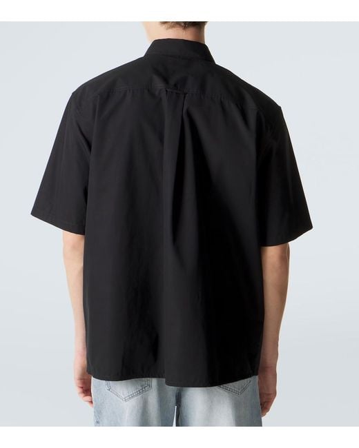 Saint Laurent Black Cotton Poplin Shirt for men