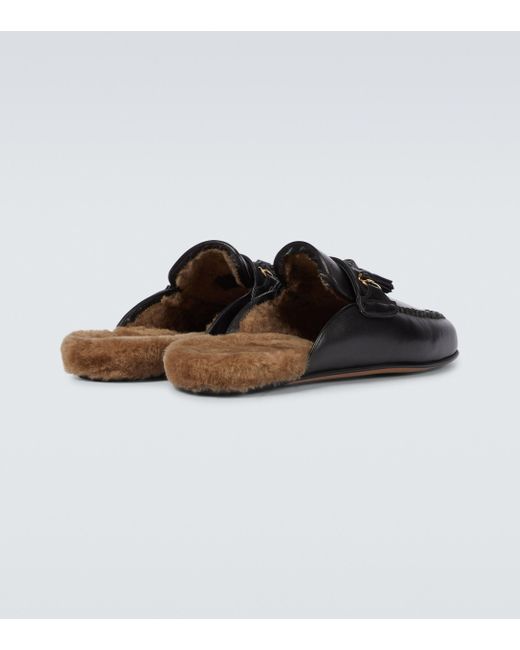 mens shearling lined slippers