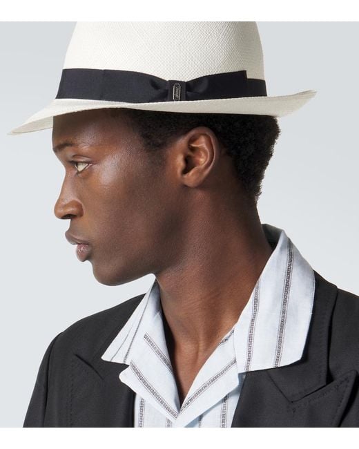 Brioni White Panama Hat for men