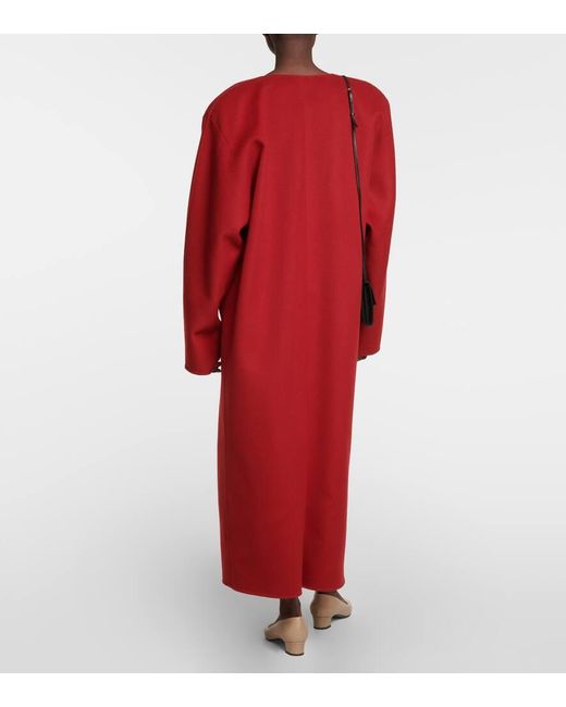 Cappotto oversize Priske in cashmere di The Row in Red